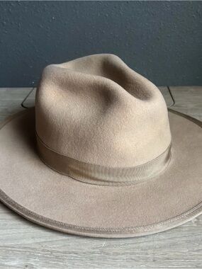 Keith James 100% Wool Brown Fedora Hat Sz L
